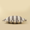 Ruffle Thick Stripe Pillow - Grey