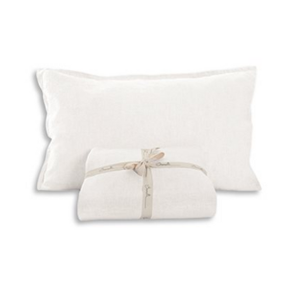 Linen Sham Cover - White