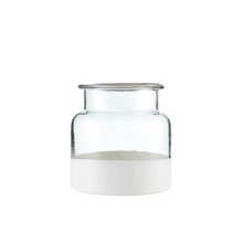  Jar Vase with Matte White Base