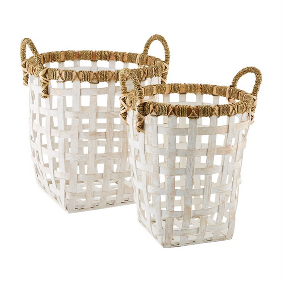 White Rattan Basket