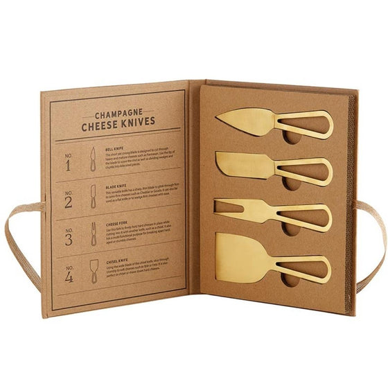 Champagne Gold Cheese Knives