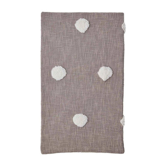 Tufted Dot Throw - Taupe