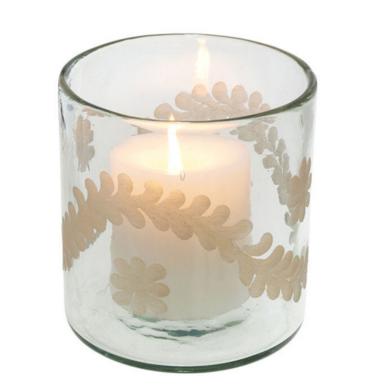 Daphne Etched Candle Holder