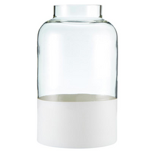  Bottle Vase with Matte White Base